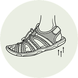 Textured Grip & Heel Strap