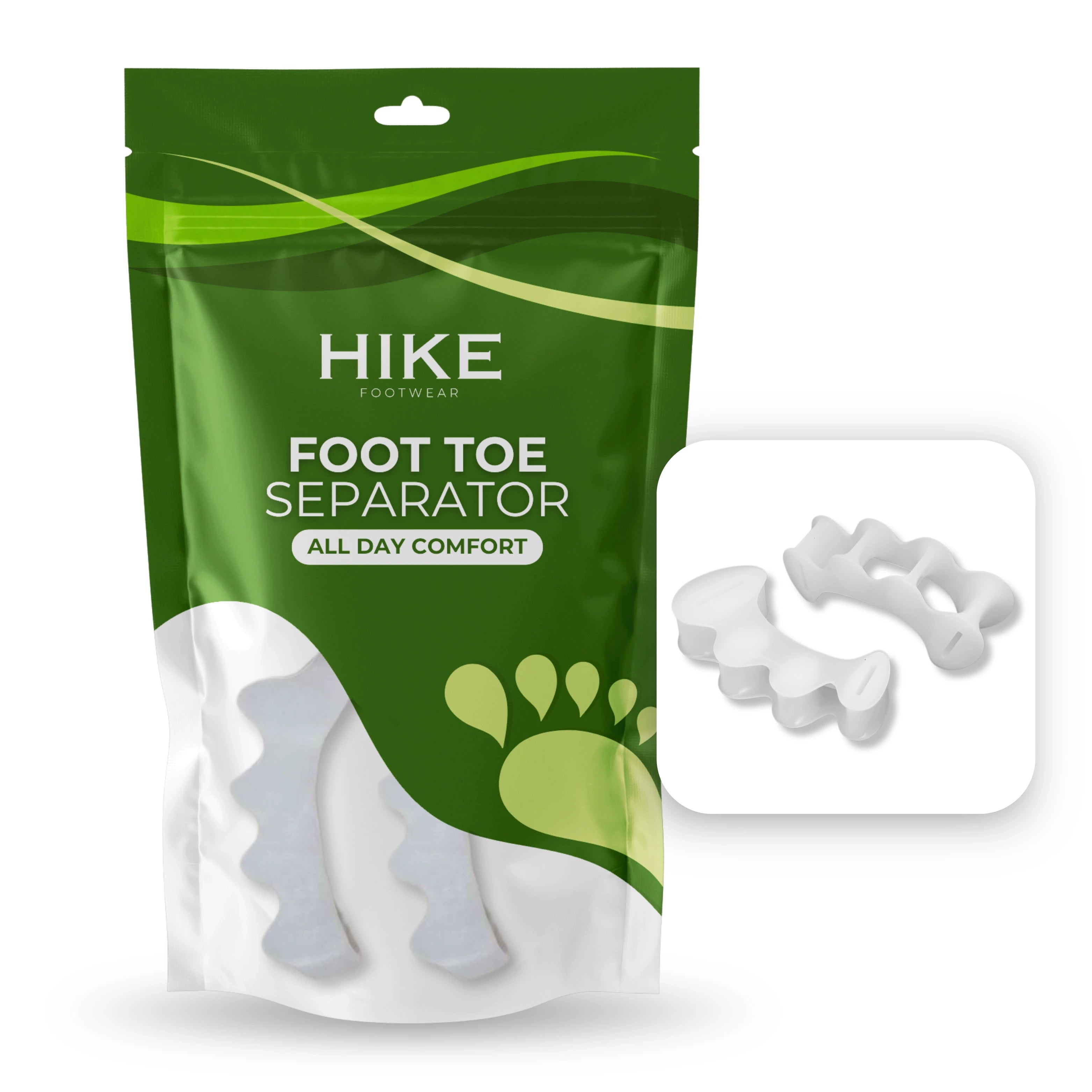 HIKE Separador de dedos - Logra pies saludables, corregir juanetes, dedos fuertes y pies sin dolor.