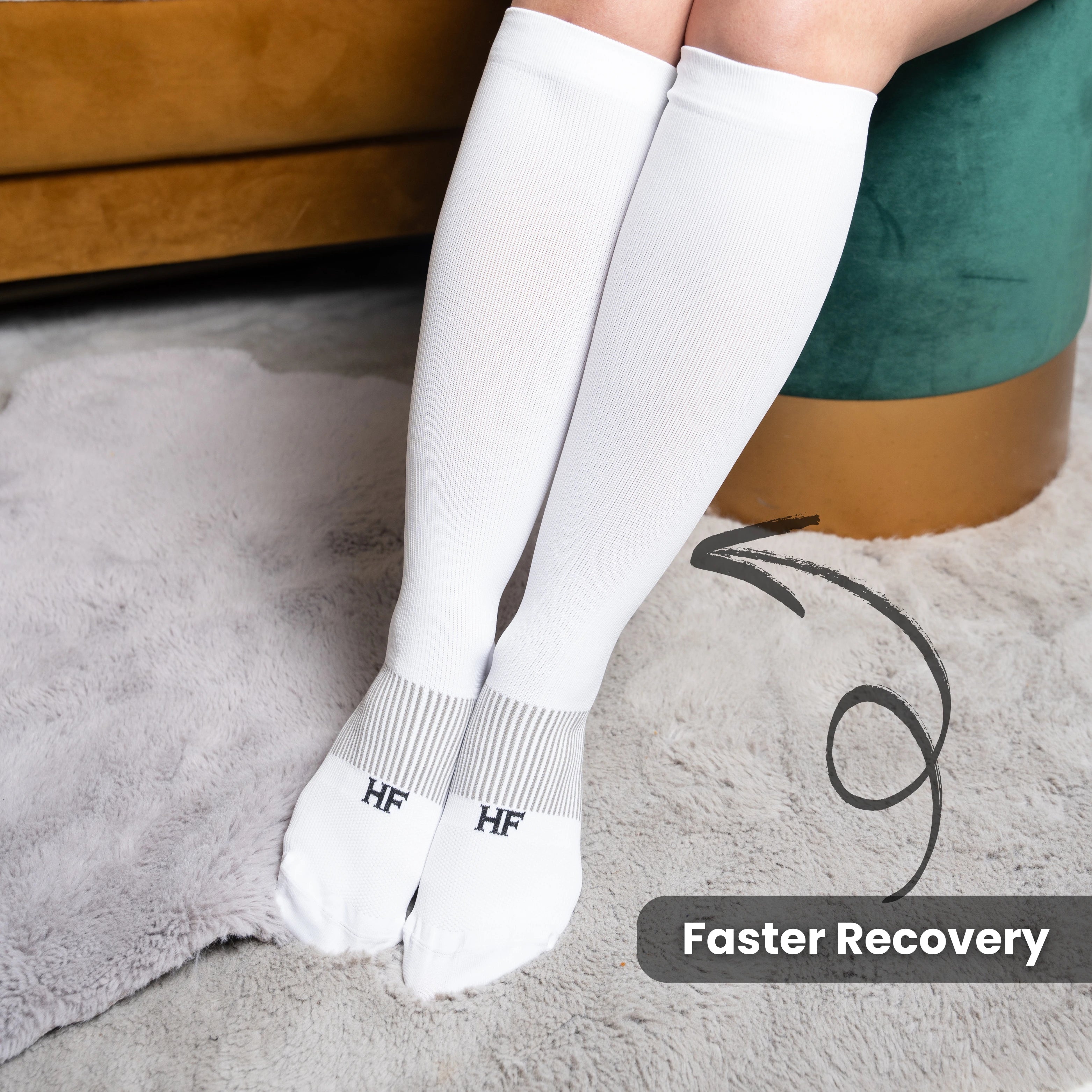 HF Chaussettes de Compression – Pour une  Circulation Sanguine Optimisée
