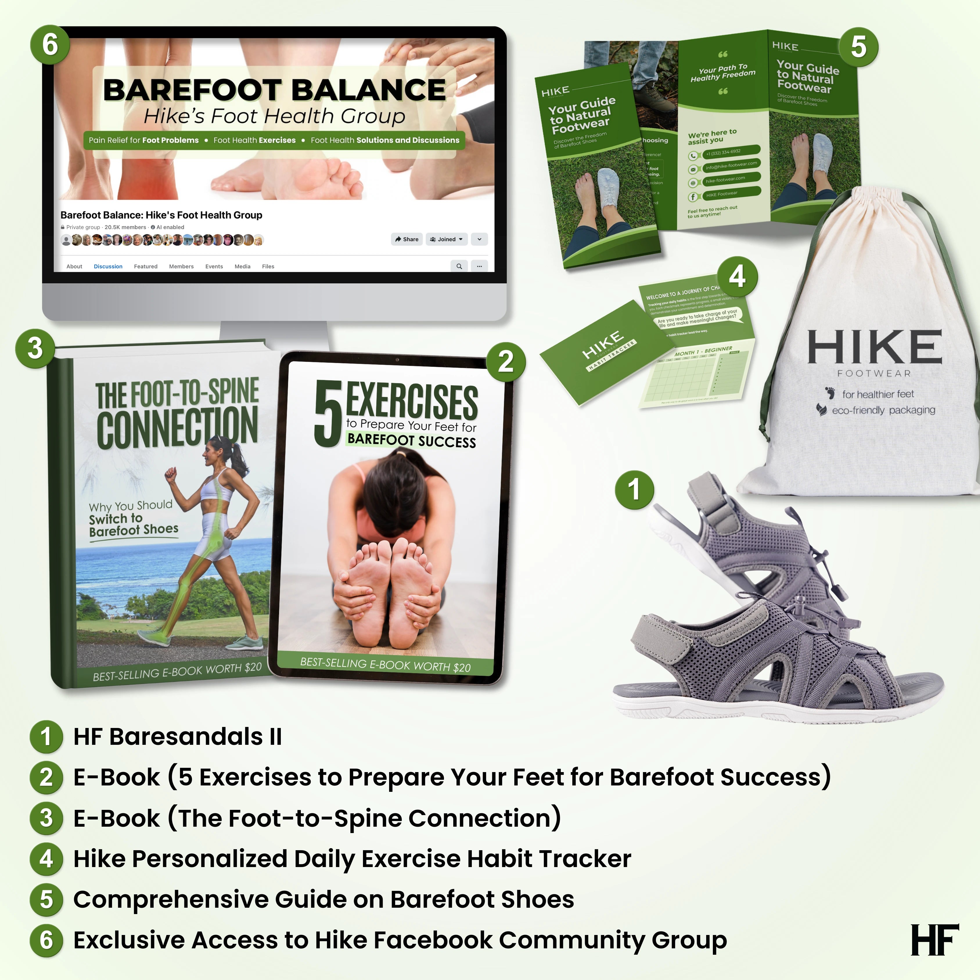HF Baresandals II – Ergonomic Footbed & Ultra-Lightweight Barefoot Sandals (Unisex)