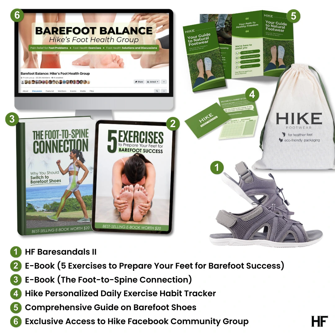 HF Baresandals II – Ergonomisches Fußbett & Ultra-leichte Barfuß-Sandalen (Unisex)
