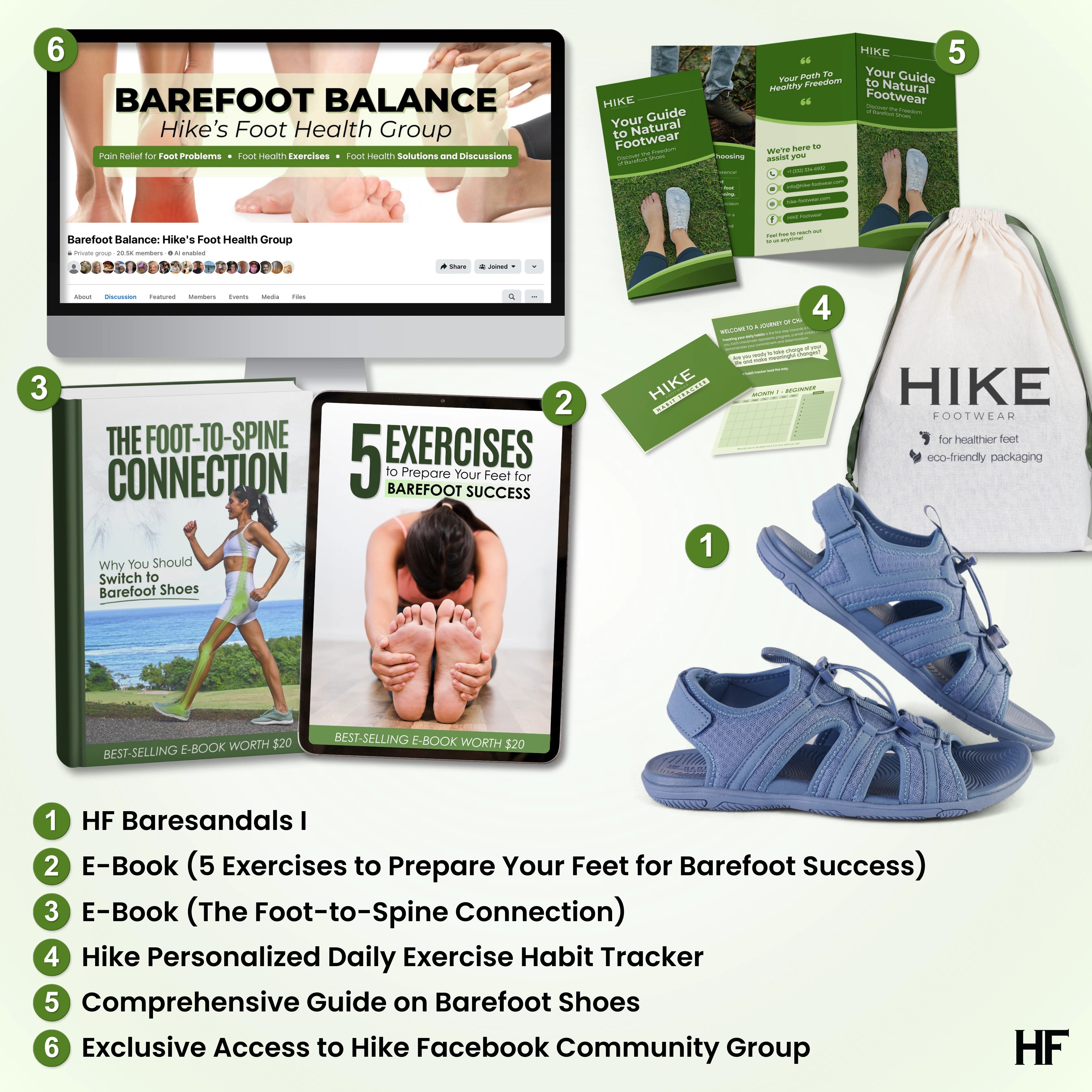 HF Baresandals I – Plantilla Ergonómica y Sandalias Barefoot Ultra-Ligeras (Unisex)
