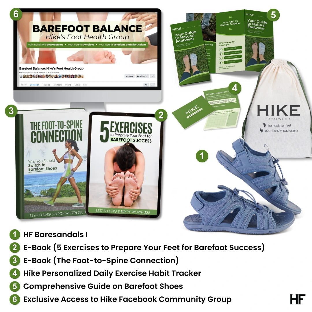 HF Baresandals I – Ergonomisches Fußbett & Ultra-leichte Barfuß-Sandalen (Unisex)