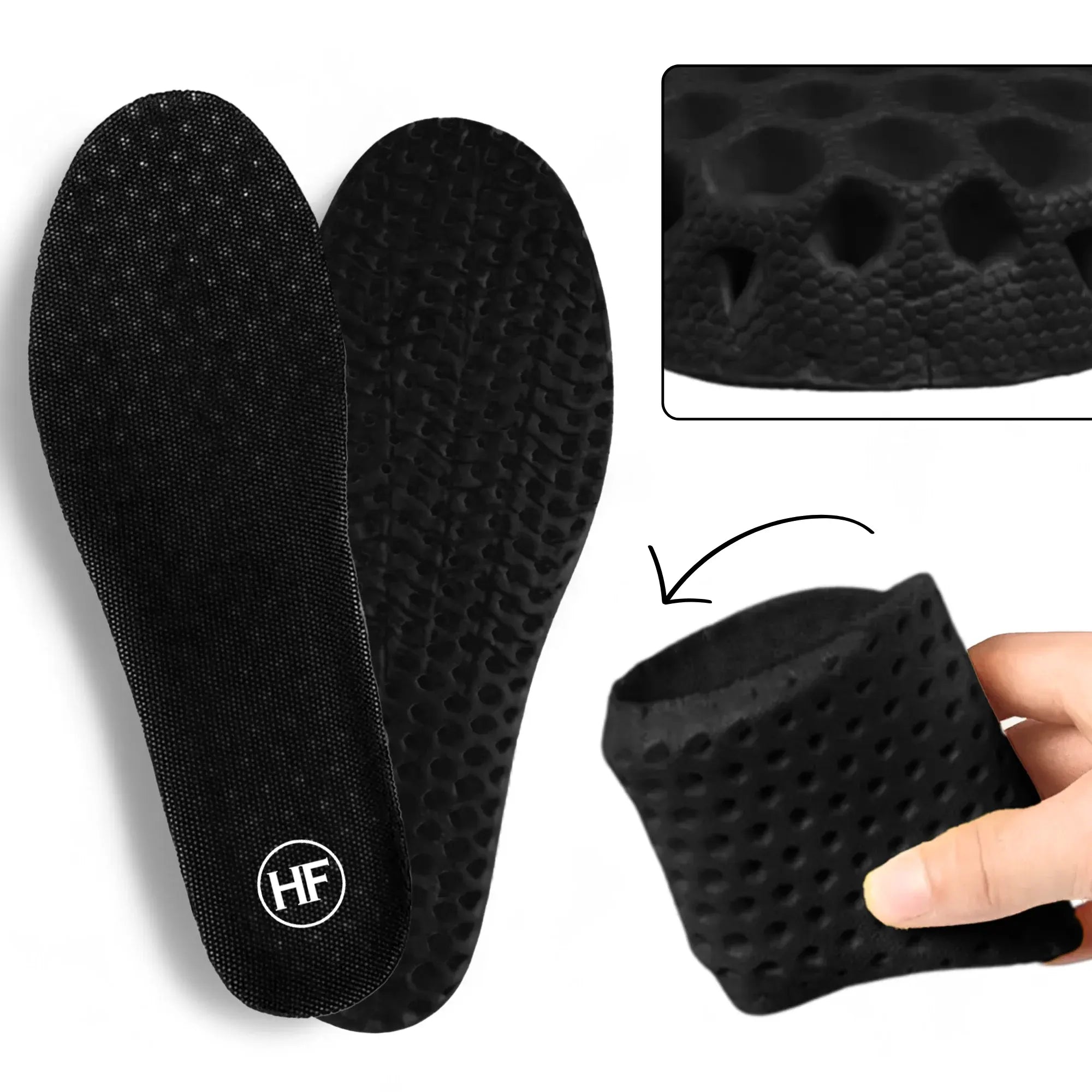 HF Breathable Comfort Insoles - Lightweight, Supportive, and Foot-freshening