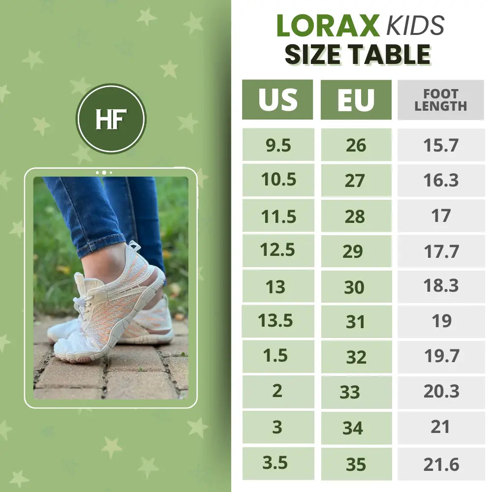 Lorax Kids - Chaussures pieds nus souples et flexibles pour enfants