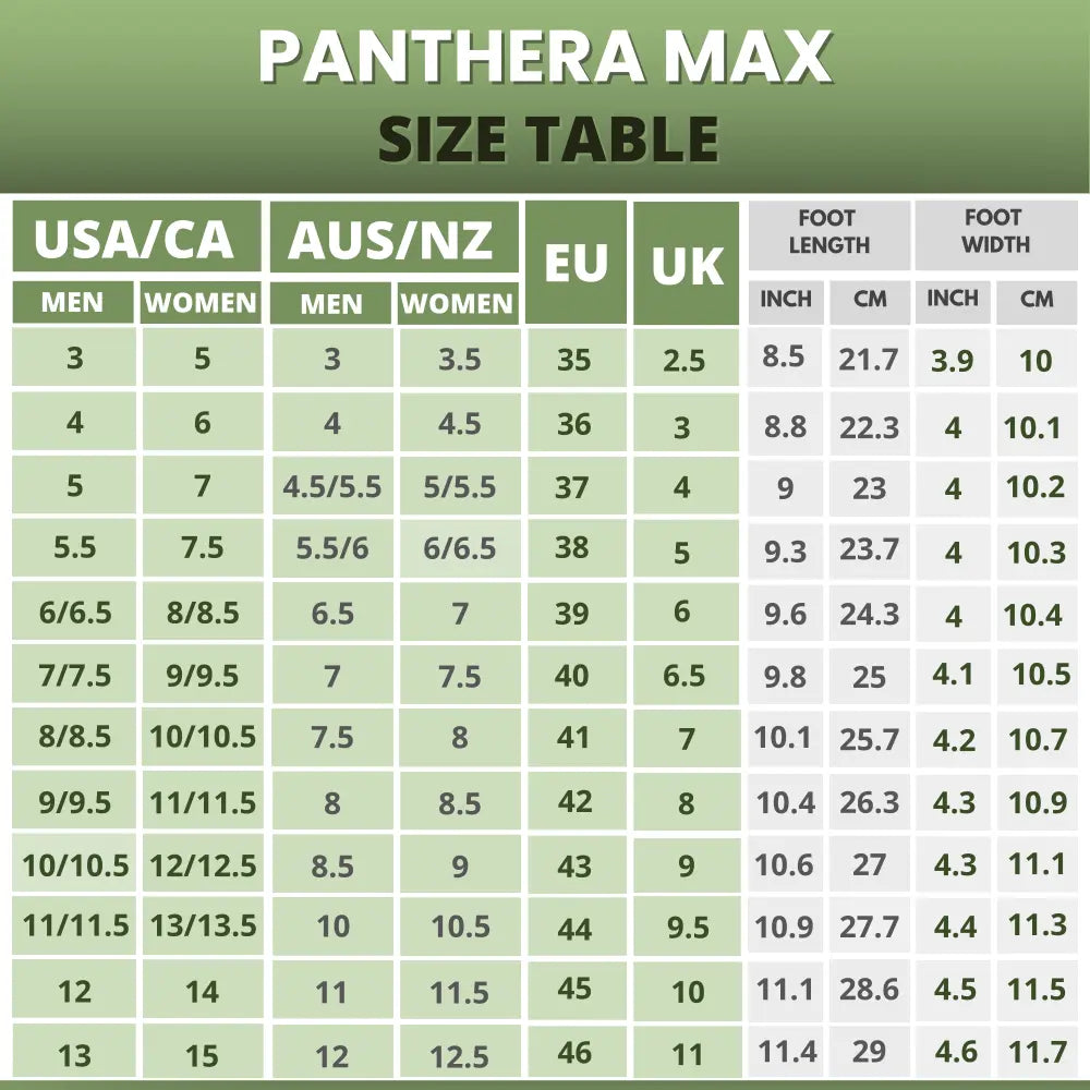 Panthera Max – Udendørs og skridsikre barfodssko (Unisex)