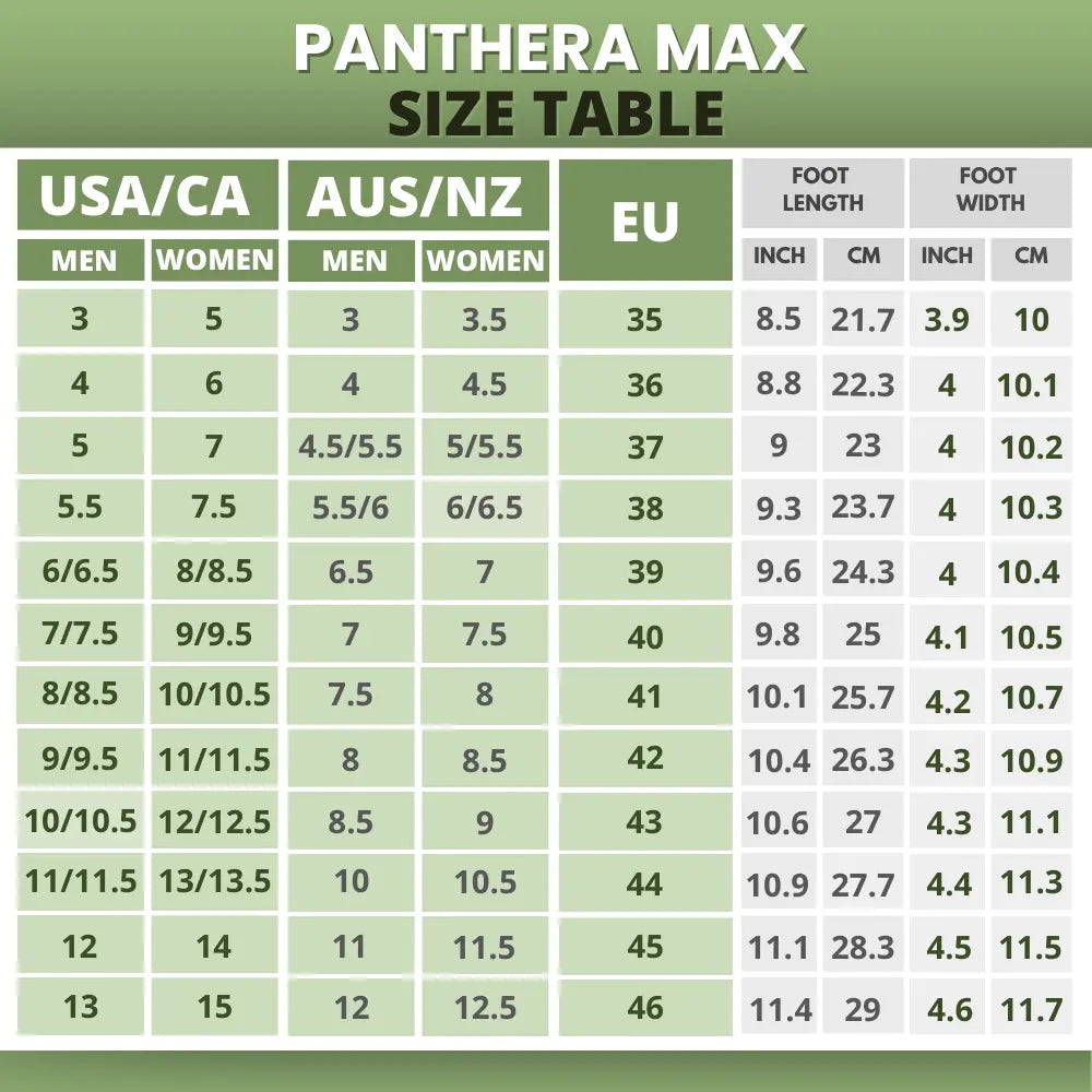 Panthera Max - Chaussures pieds nus d'extérieur et antidérapantes (unisexe) 