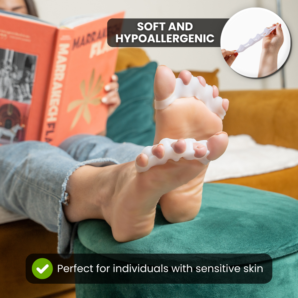HIKE Foot Toe Separator -  Achieve Healthy Toes, Correct Bunions, Hammer Toes, and Relieve Foot Pain